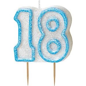 KAKELYS 18 HVIT / BLÅ