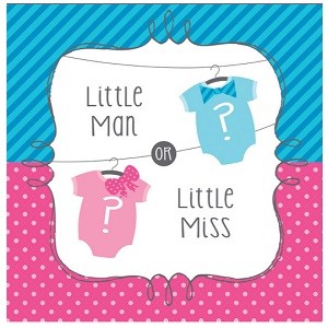 LITTLE MAN OR LITTLE MISS SERVIETTER