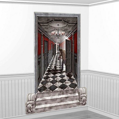 LONG GOTHIC HALLWAY SCENE