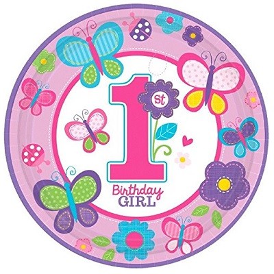 1 ÅR - BIRTHDAY GIRL - TALLERKENER