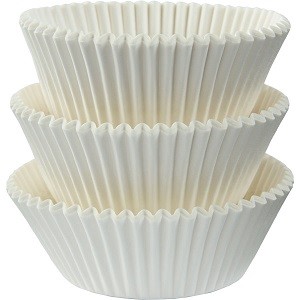 HVITE CUPCAKE FORMER (75-pk)