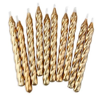 GULLFARGEDE KAKELYS TWIST (10-pk)