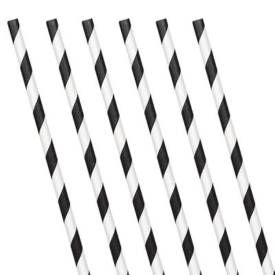 SVARTSTRIPEDE PAPIRSUGERØR (10-pk)