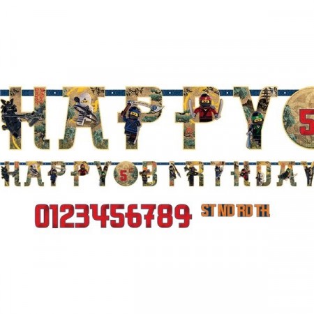 LEGO NINJAGO HAPPY BIRTHDAY BANNER KIT