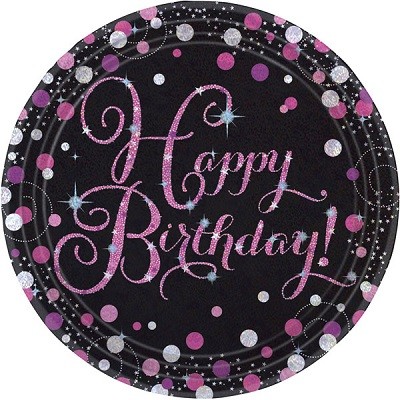 PINK SPARKLING CELEBRATION TALLERKENER