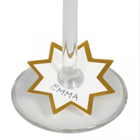 STJERNE GULL GLASSMARKØRER (12-pk)