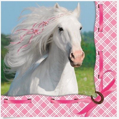 WHITE HORSE SERVIETTER