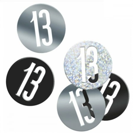 BLACK GLITZ KONFETTI 13 ÅR