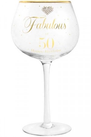 FABULOUS AT 50 GIN GLASS