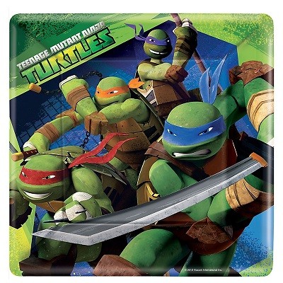 NINJA TURTLES KVADRATISKE TALLERKENER