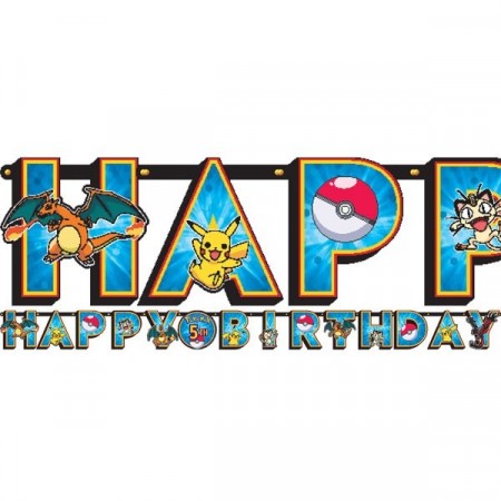 POKEMON HAPPY BIRTHDAY BANNER KIT