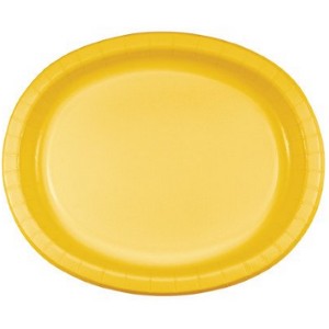 GULE OVALE SERVERINGSFAT (8-pk)