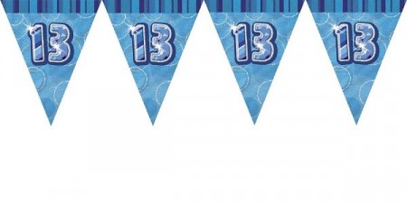 BLUE DAZZLING 13 BANNER FLAGG