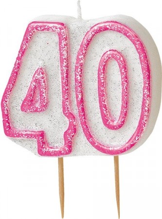 KAKELYS 40 HVIT / ROSA