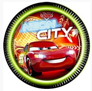 DISNEY CARS NEON TALLERKENER