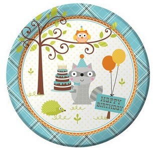HAPPI WOODLAND BLÅ TALLERKENER