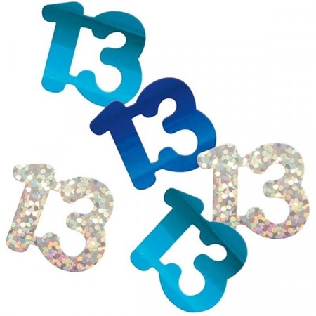 BLUE GLITZ KONFETTI 13 ÅR