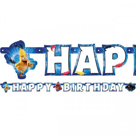 ANGRY BIRDS HAPPY BIRTHDAY BANNER