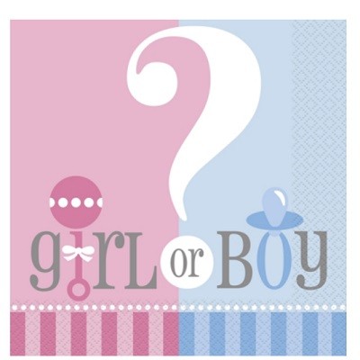 GIRL OR BOY? SERVIETTER