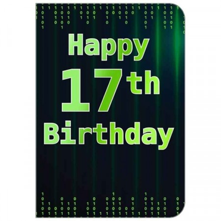 BURSDAGSKORT 17 ÅR - BINARY NUMBERS