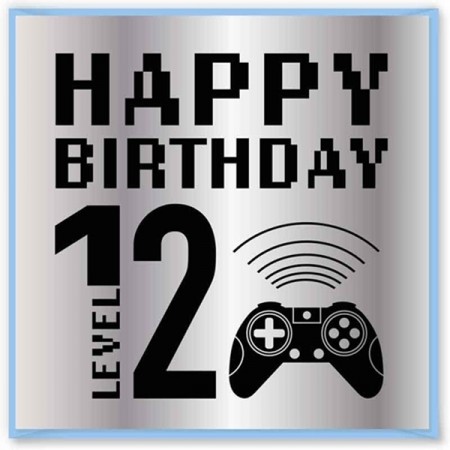 GAMING BURSDAGSKORT 12 ÅR - LEVEL 12