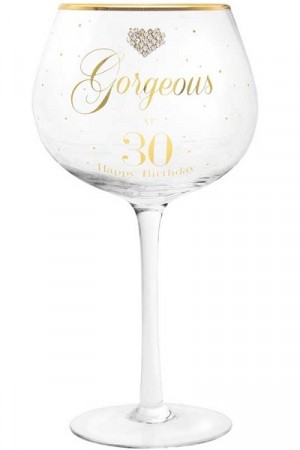 GORGEOUS AT 30 GIN GLASS