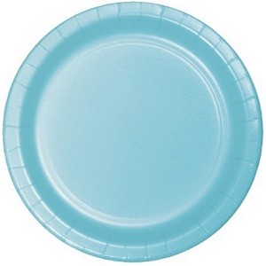 PASTELLBLÅ PAPPTALLERKENER (8-pk)