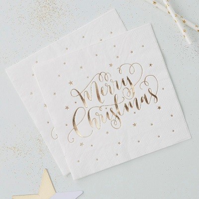 MERRY CHRISTMAS SERVIETTER GULL