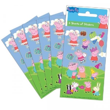 PEPPA GRIS KLISTREMERKER (6-pk)