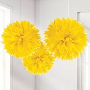 STORE GULE POM POM (3-pk)