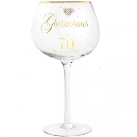 GLAMOROUS AT 70 GIN GLASS