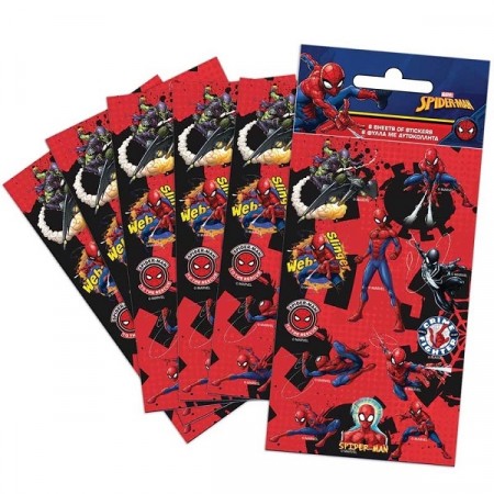 SPIDER MAN KLISTREMERKER (6-pk)