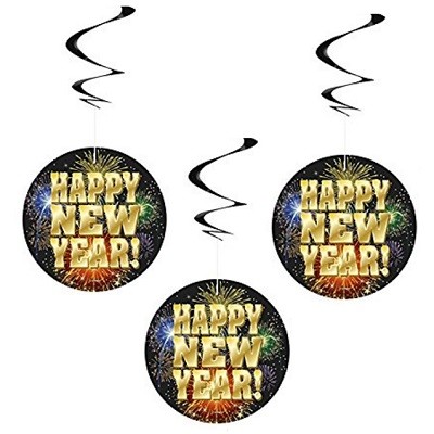 HAPPY NEW YEAR VIRVEL HENGEPYNT (3-pk)