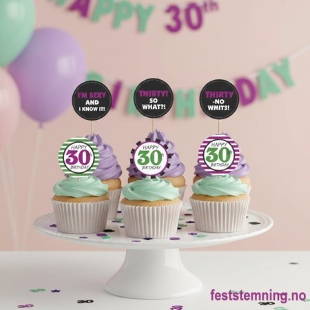 CUPCAKE PYNT / KAKEPYNT 30 ÅR