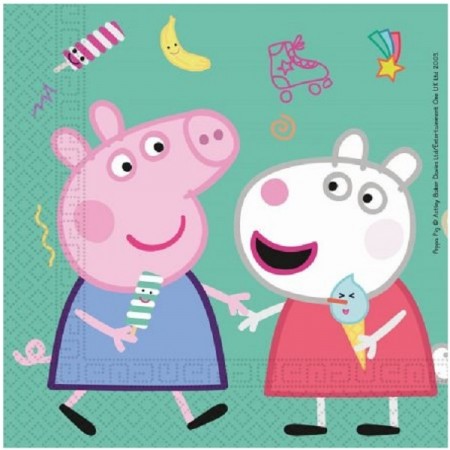 PEPPA GRIS SERVIETTER