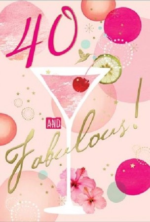 40 AND FABULOUS BURSDAGSKORT