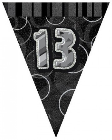 BLACK DAZZLING 13 BANNER FLAGG