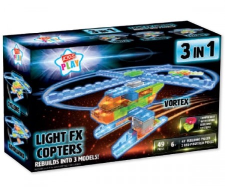 BYGGEKLOSSER - HELIKOPTER LED (3-i-1)