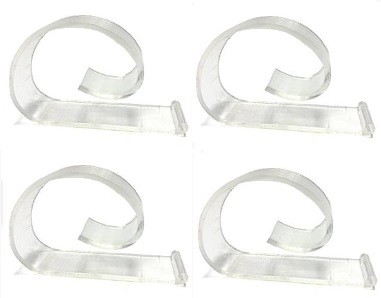 GJENNOMSIKTIGE DUKFESTER (4-pk)