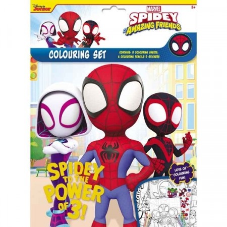 SPIDEY TEGNEPAKKE (colouring set)