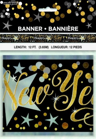 GLITTERING NEW YEAR FOLIEBANNER