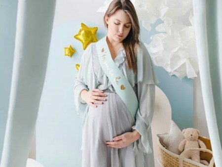 MOM TO BE SASH BÅND - BLÅ