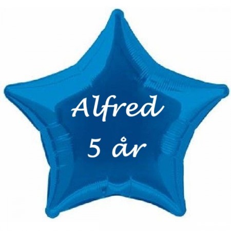 FOLIEBALLONG MED NAVN OG ALDER