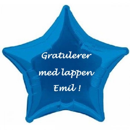 FOLIEBALLONG - GRATULERER MED LAPPEN (EGET NAVN)
