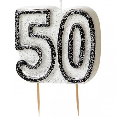 KAKELYS 50 HVIT / SVART