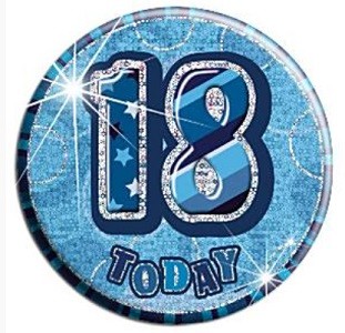 BLUE DAZZLING 18 BADGE