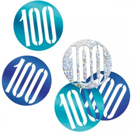 BLUE GLITZ KONFETTI 100 ÅR