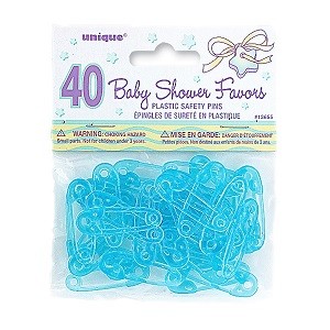 BLUE BABY SAFETY PINS