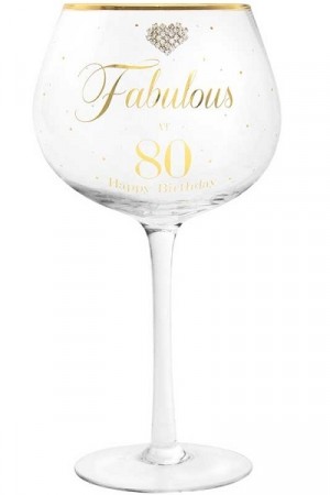 FABULOUS AT 80 GIN GLASS