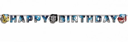 TRANSFORMERS HAPPY BIRTHDAY BANNER